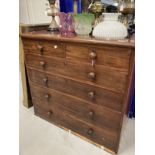 19th cent. Mahogany two over four chest of drawers. 45½ins. x 22ins. 41½ins.