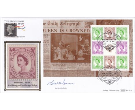 Great Britain FDC 1998 (10 March) Definitive Portrait Booklet Pane on Benham Gold FDI, Signed Dr Neville Bain