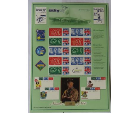 Great Britain 2007 Centenary of Scouting Bradbury / Royal Mail 'History of Britain' Sheet No 10. Ten x First Class with Scout