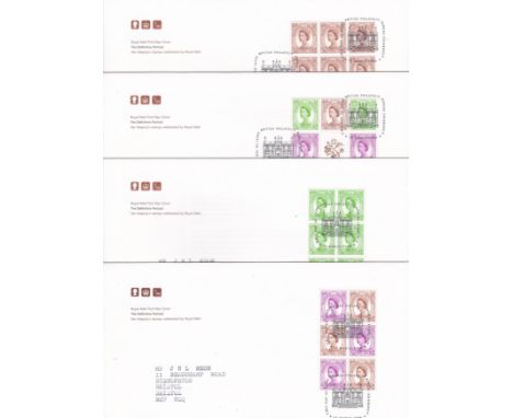 Great Britain FDC's 1998 (10 March) The Definitive Portrait set of four Wilding Booklet Panes