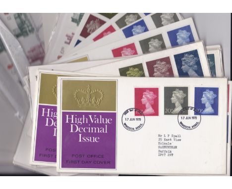 Great Britain - High Value 1970-1992  Including castles 20+ covers.  Various addressed first day covers.