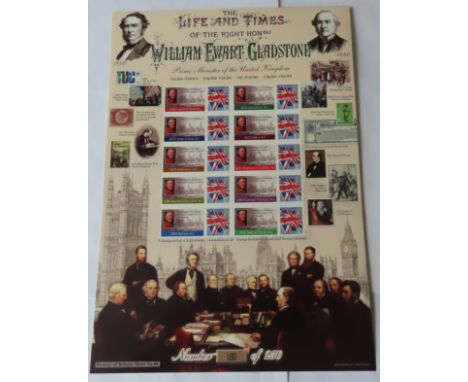 GB 2010 William Gladstone Life and Times, Royal Mail / Bradbury History of Britain Sheet no 44. Limited edition of 250. Previ