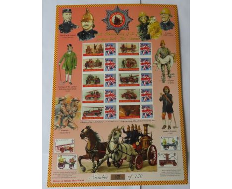 GB 2009 300th Anniversary of the Fire Station, Royal Mail / Bradbury History of Britain Sheet no 40. very fine fire service s