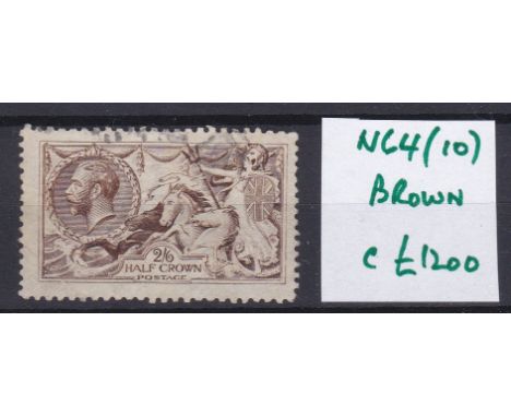 Great Britain 1901-1910 2s6d, De la Rue, Brown, Spec N64(10) fine used, Cat £1,200. Very scarce, light corner crease