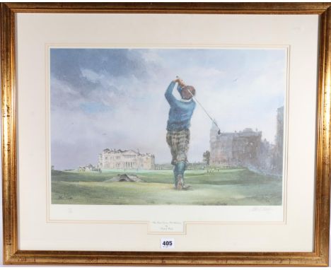 ROBERT WADE, The Last Drive St Andrews, golfing print, pencil signed lower right, Chelsea Green Editions blind stamp lower le