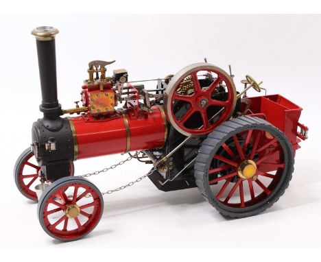 1 inch scale live steam traction engine 'Minnie' from LC Mason designs, comprising of copper boiler with easy access to expec