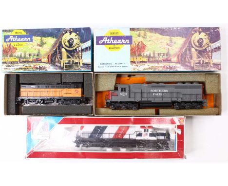 Three USA HO gauge diesel locomotives, including a Lima Stars and Stripes 1976 bicentennial BO-BO loco, in excellent conditio
