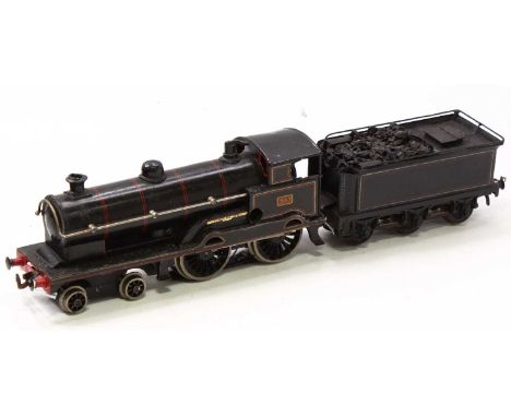 1911-19 Bing for Bassett-Lowke electric LNWR 'George the Fifth' 4-4-0 loco &amp; tender No.2663, black lined red. Skate pick-