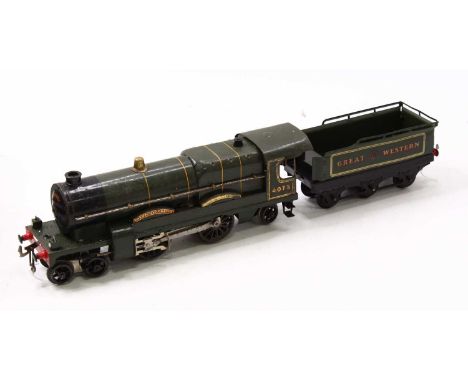 1928-9 Hornby 4-4-2 loco &amp; tender 'Caerphilly Castle' originally either 4 or 6 v but vendor's sticker states 'rewound 20v