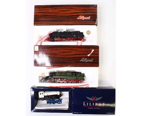 Three HO Scale Liliput Bachmann locos to include a Werklok 5 fireless loco, missing box insert, with a small repair to the do