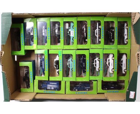 One tray containing a quantity of Eligor 1/43 scale emergency service vehicles, 20 examples, to include a Renault NN1927 Torp