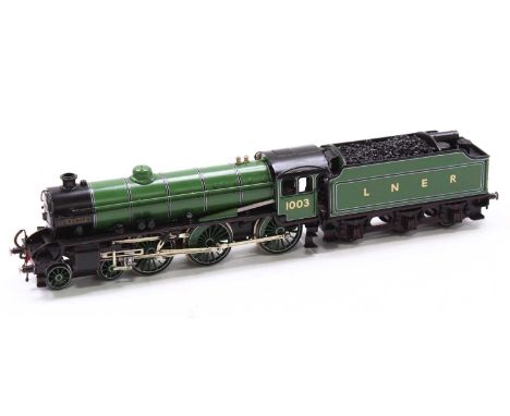 A 00 gauge kit-built fine-scale 2-rail model of a B1 'Gazelle,' finished in LNER lined green, No. 1003. The loco features liv