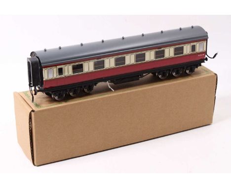 Darstaed BR1 12-wheeled sleeping car M331M maroon &amp; cream, grey roof, with internal electric lighting. Ex-factory stock -