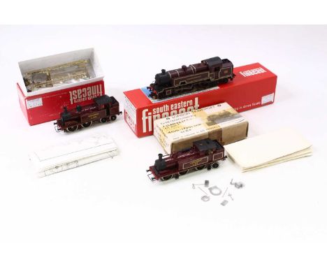 Three kit built Metropolitan London Transport 00 gauge locos, including 0-4-4 E class in maroon, built and painted to a good 