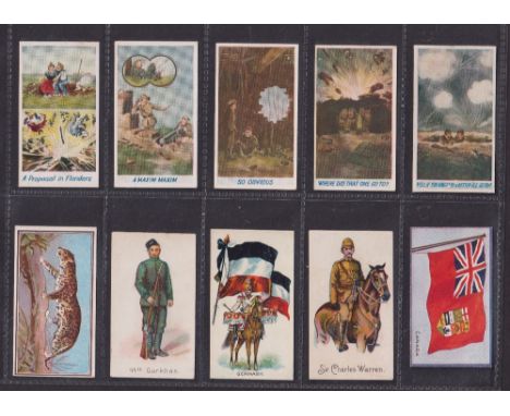 Cigarette cards, R J Hill, 13 type cards from better series, Fragments From France (Coloured, 5), Lighthouse Series (2 cards,
