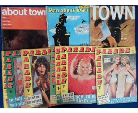 Glamour magazines and Books, a selection of approx. 50 1950/60s items to include various vintage nude photography books and a