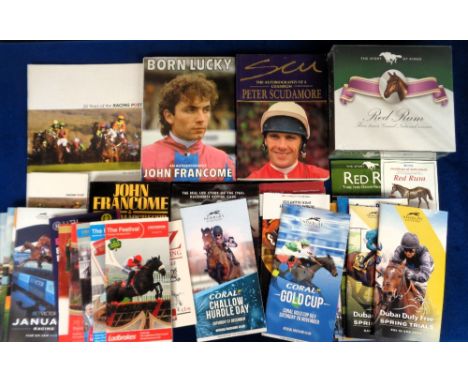 Horse Racing, selection inc. Red Rum small scale model (boxed & sealed) with Certificate of Authenticity, 5 books 'Eavesdropp