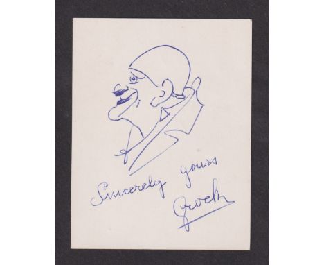 Autograph, Entertainment, Grock, Charles Adrien Wettach (1880-1959) the Swiss clown, once the most highly paid entertainer in