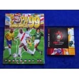 Trade cards stickers, Football, 2 albums (stickers stuck in), Panini Euro 2008 Complete miniature