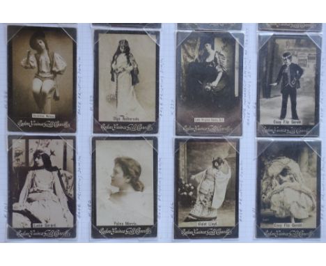 Cigarette cards, Ogden's Guinea Gold, Set 370S Base K cards, large Machette group, Actresses, White Panel Group 113 cards in 