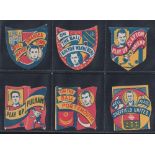 Trade cards, Boy's Magazine, Famous Footer Clubs, 6 cards, Bolton Wanderers, Clapton Orient, Fulham,