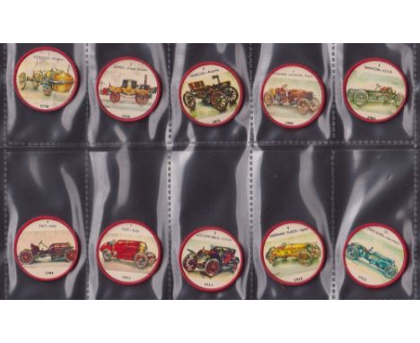 Trade cards, Spar Sparkies, Vintage Cars, set 60 cards in original plastic circular cases (gd)`