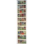 Trade cards, Lyons Maid, Soccer Stars (1971), uncut proof sheet with complete set of 40 cards,