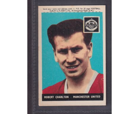 Trade cards, Football, A&BC Gum, Footballers 1958 with Planet, (set 46 cards including Bobby Charlton Rookie card) (vg/ex)