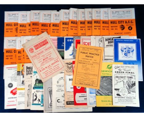 Football programmes, Hull City Home &amp; Away, 1958/59, 26 home programmes including Public Practice Match 16 August 1958 (s