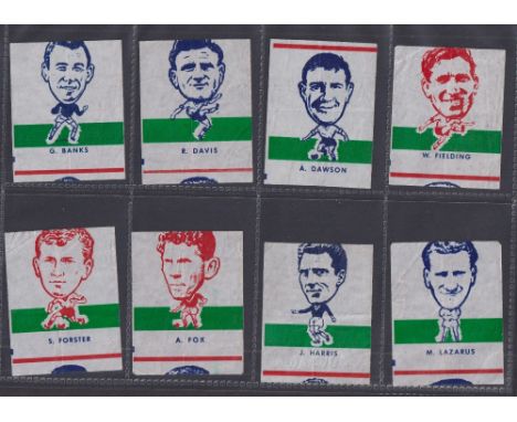 Trade issues, Wax wrappers, Webcosa Football Caricatures (12/48 including Bobby Moore, most slightly miss-cut), Anon Football
