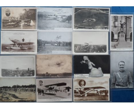 Postcards, Aviation, an early aviation mix of 26 cards inc. a sketch of the 12 pilots entered for the Daily Mail Air Race for