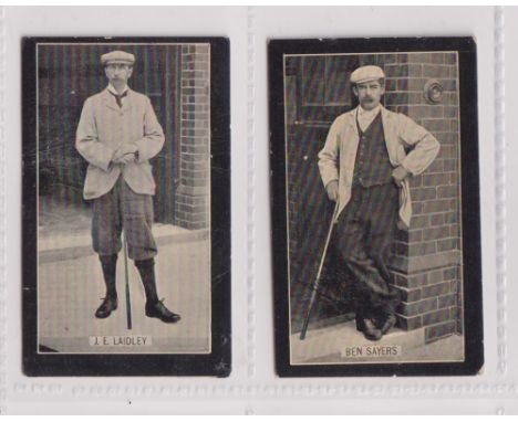 Cigarette cards, Smith's, Champions of Sport, Golf, two cards, no 33 Ben Sayers (small corner chips o/w gd) & no 35 J.E. Laid