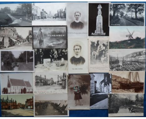 Postcards, a mixed mainly UK topographical selection of approx. 170 cards, with 64 modern (mostly guardsmen in London). Vinta
