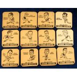 Trade cards, Evening Despatch, Aston Villa Players, 1963, set of 12 cards, beer mat style (some