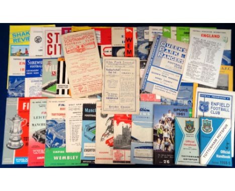 Football programmes, a collection of 40+ programmes &amp; handbooks, mostly 1940's to 1960's inc. Reading v Bristol City 46/7