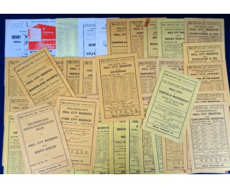 Football programmes, Hull City Reserves &amp; Youth Games, 1960's, a collection of 50+ programmes, home &amp; away issues, ma