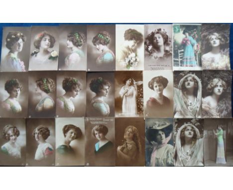 Postcards, Glamour, art and photographic beauties, a selection of approx. 120 cards to include Dupuis, Fisher, Rita Martin et