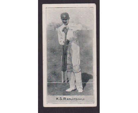Cigarette card, D. & J, MacDonald, Cricketers, type card, K. S. Ranjitsinhji (gd) (1)