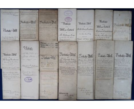 Derbyshire Wills and Admons, 175 probated wills and admons 1901-1936, all concerning Derbyshire people, all on manuscript pap