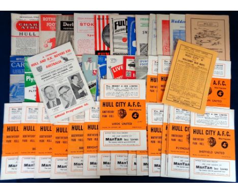 Football programmes, Hull City Home &amp; Away, 1959/60, 24 home programmes including Liverpool, Leeds United, Aston Villa, B