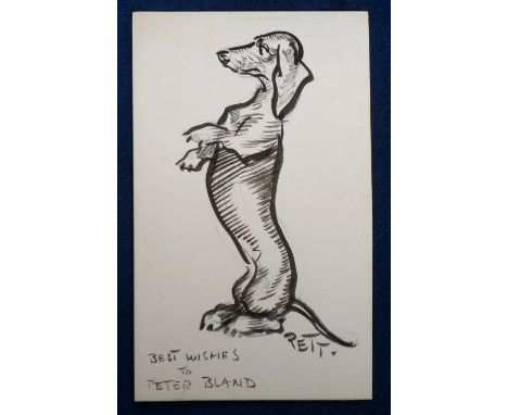 Autograph, Art, Norman Pett (1891-1960), the English artist and creator of 'Jane' the WW2 comic strip pin-up for the Daily Ma