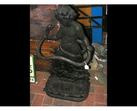 A decorative wrought iron stick/umbrella stand - 84cm high