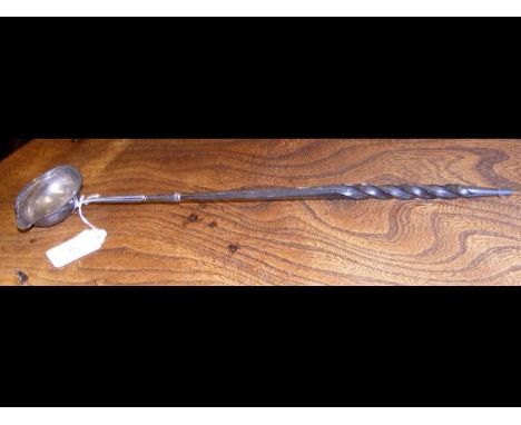 Toddy ladle with spiral horn handle 