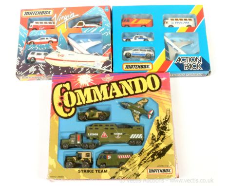 Matchbox G10 (Action Pack) Gift Set to include Skybusters "Pan-Am" Boeing 747 plus 4 x Superfast Airport related to include C