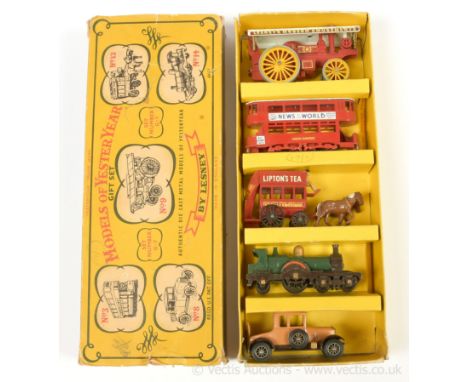 Matchbox Models of Yesteryear G7 Gift Set to include Y3 E Class Tramcar "News of the World" - red, white roof, black plastic 