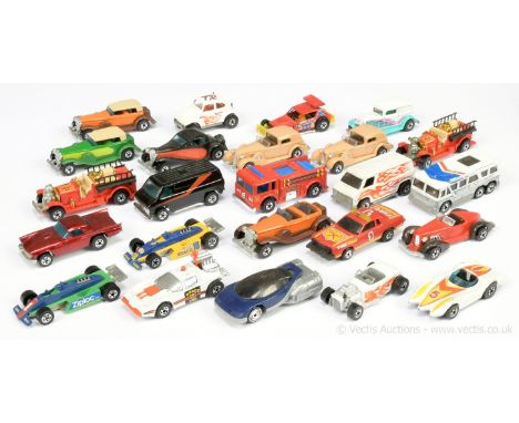 Hot Wheels (Mattel) unboxed group of later issues to include 31 Doozie; Auburn; Classic Caddy; Fire Engine; plus others - con