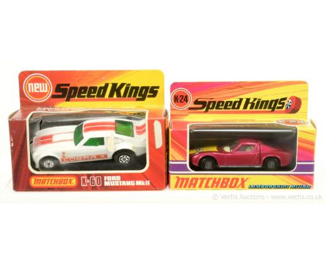 Matchbox Speed Kings K24 Lamborghini Miura - metallic purple-pink, ivory interior, black engine vent, sword and bull hood lab