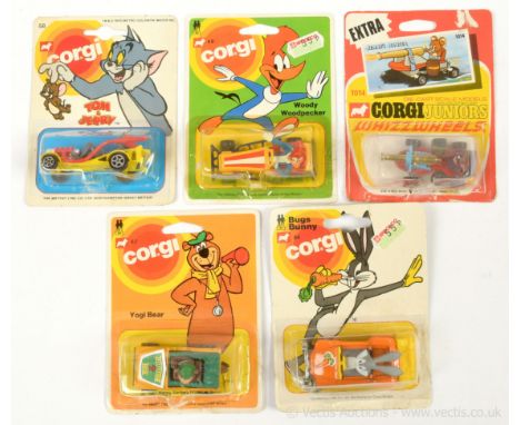 Corgi Juniors a group of TV &amp; Film Related to include (1) 1014 "Jerry's" Banger; (2) 49 "Woody Woodpecker"; (3) 58 "Tom's