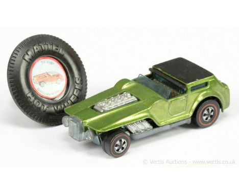 Hot Wheels (Mattel) - Redline - 6275 The Hood - metallic light green, black seats and tonneau - Excellent (couple of very sma