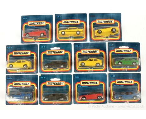 Matchbox Superfast a group of Made in China Cars - all come without tampo print - includes MB34 Ford RS200 - blue body; 2 x M